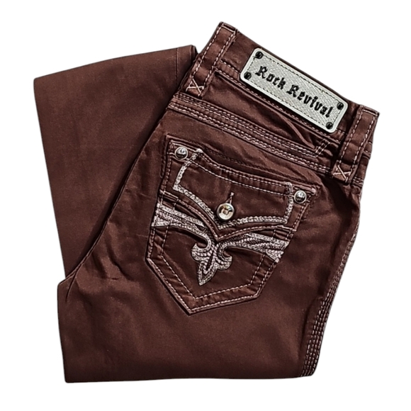 💥Rock Revival Roselle Ankle Skinny Stretch Jeans. Women's Size: W27x30L. - Picture 9 of 16